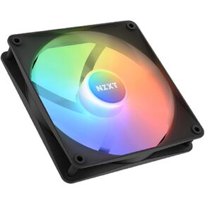 NZXT مروحة F140 RGB كور - مروحة RGB مثبتة على محور 140 ملم - 8 مصابيح LED قابلة للعنونة بشكل فردي - شفرات شبه شفافة - ضغط ثابت عالي وتدفق هواء - تشغيل هادئ - تحكم بي دبليو ام - برنامج كام - اسود
