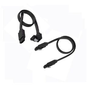 SATA Cable III, 2 Pack SATA Cable III 6Gbps Straight HDD SDD Data Cable with Locking Latch 20 Inch Compatible for SATA HDD