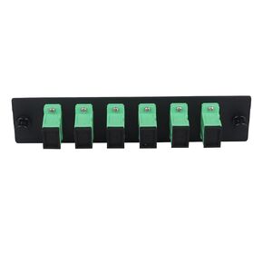 6 Fibers SC to SC APC Single Mode Fiber Patch Panel with 6 pcs SC/SC APC Singlemode Fiber Optic Coupler Adapters Connector