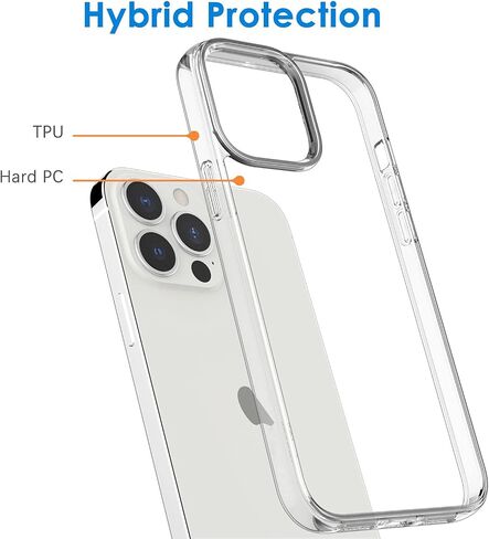 متوافق مع حافظة هاتف iPhone 13 Pro، غطاء هاتف شفاف غير أصفر مصمم للحماية القصوى، حافظة هاتف iPhone 13 Pro 0928 in Saudi Arabia