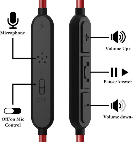 Geekria Audio Cable with Mic Compatible with Skullcandy Hesh Evo, Crusher Evo, Crusher Wireless, Cassette, Riff 2 Cable, 3.5mm Aux Replacement Stereo Cord with Inline Microphone (4 ft/1.2 m) in Saudi Arabia