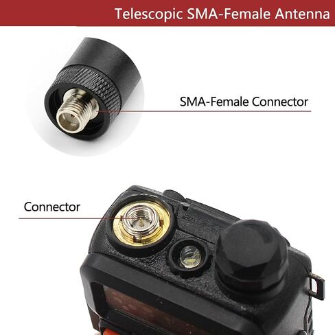 Two-Way walkie-Talkie Silicone Soft Antenna Thumb Big VHF/UHF 144/430Mhz SMA Compatible with Kenwood baofeng UV5R, UV82HP（2 Pack） in Saudi Arabia