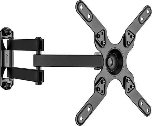 WALI TV Wall Mount Full Motion 15 inch Extension Arm Tilt Swivel for Most 13 to 32 inch LED TV Flat Panel Screen with Mounting Holes up to 100x100mm, 2 Packs (1330LM-2), Black in Kuwait