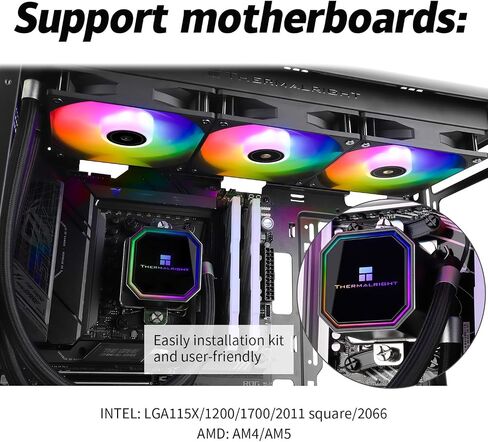 مبرد سائل Frozen Prism360 Black ARGB CPU، مضخة فعالة للتحكم في PWM 3300 دورة في الدقيقة، 3 × TL-E12 سلسلة PWM مروحة، أجزاء كمبيوتر تبريد المياه، لـ AMD AM4/AM5، Intel 1150/1156/1200/1700/20XX in Saudi Arabia