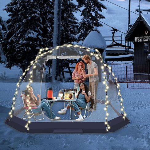 Bubble Tent 10'x10' Outdoor Tent 4-6 Person Screen House Igloo Tent for Cold Protection Camping Tent in Kuwait