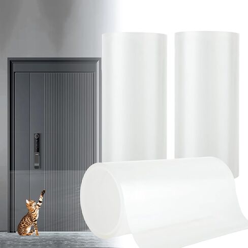 3 عبوات مقاس 118 × 8 بوصة، واقي أثاث مضاد للخدش من القطط، واقي أريكة رادع للخدش من مخالب القطط، شريط لاصق للكفوف، غطاء أريكة مقاوم للحيوانات الأليفة لباب الأريكة الزاوية in Kuwait