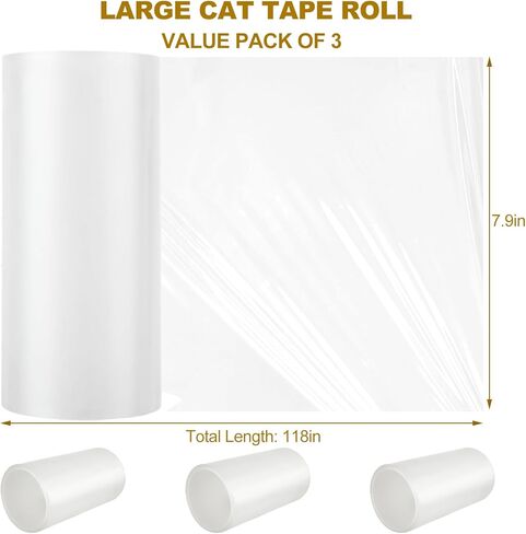 3 عبوات مقاس 118 × 8 بوصة، واقي أثاث مضاد للخدش من القطط، واقي أريكة رادع للخدش من مخالب القطط، شريط لاصق للكفوف، غطاء أريكة مقاوم للحيوانات الأليفة لباب الأريكة الزاوية in Kuwait