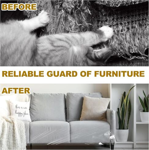 3 عبوات مقاس 118 × 8 بوصة، واقي أثاث مضاد للخدش من القطط، واقي أريكة رادع للخدش من مخالب القطط، شريط لاصق للكفوف، غطاء أريكة مقاوم للحيوانات الأليفة لباب الأريكة الزاوية in Kuwait