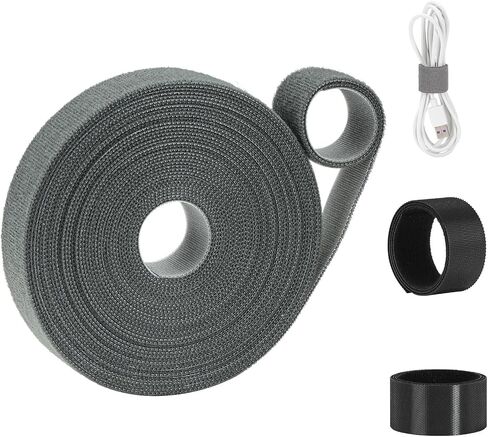 لفة خطاف وحلقة مقاس 1 × 30 قدمًا، وأشرطة إمساك ذاتية قابلة للتعديل، وحزام سينش مقطوع إلى الطول، وربطات كابل إدارة الكابلات، وربطات سلك تأمين قابلة لإعادة الاستخدام للمنظم أو التخزين (أسود) in Saudi Arabia