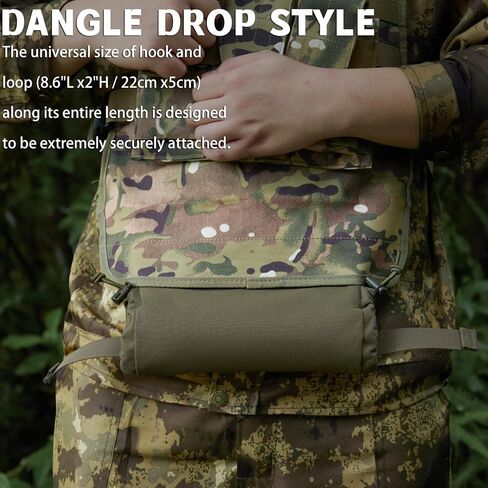 Ifak Medical Trauma Roll Up Drop Bag EMT First Aid Sub Abdominal Carrying Pouch with Hook-N-Loop Tactical First Aid Drop Pouch for Plate Carrier/Chest Rig Vest in Kuwait