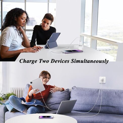 iPhone 16 Charger,USB C Charger Fast Charging,2Pack 40W Dual Port Fast Wall Charger Block for Apple iPhone 16/15 Plus/15 Pro Max/iPad Pro/Air/Mini/AirPods & More (2Pack 6FT USB C to C Cable Included) in Saudi Arabia