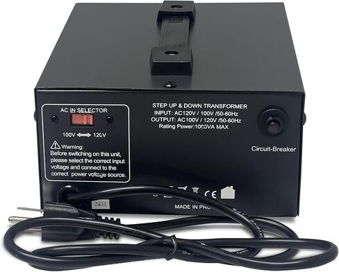 محول جهد كهربائي ياباني بقدرة 3000 وات لأعلى/لأسفل - 100 فولت إلى 120 فولت / 120 فولت إلى 100 فولت محول طاقة ياباني - سلك مؤرض بالكامل معتمد من CE in Kuwait