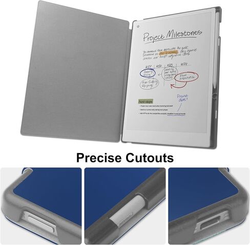 حافظة لجهاز Remarkable Paper Pro مقاس 11.8 بوصة (إصدار 2024)، غطاء حماية خلفي صلب وخفيف الوزن، مناسب للكمبيوتر اللوحي الورقي الرائع مع شاشة ملونة مقاس 11.8 بوصة، خاصية النوم/الاستيقاظ التلقائي، أزرق in Saudi Arabia