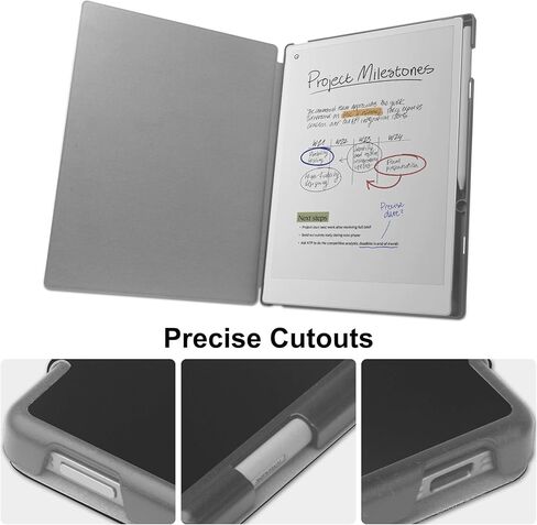 حافظة لجهاز Remarkable Paper Pro مقاس 11.8 بوصة (إصدار 2024)، غطاء حماية خلفي صلب وخفيف الوزن، مناسب للكمبيوتر اللوحي الورقي الرائع مع شاشة ملونة مقاس 11.8 بوصة، خاصية النوم/الاستيقاظ التلقائي، أزرق in Kuwait