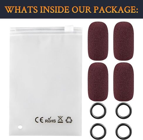 SOULWIT Replacement Mic Cover for Bose A20/A30 Aviation Headset, Microphone Spongue Filter 4-Pack Foam Cover WindScreen - Black in Saudi Arabia