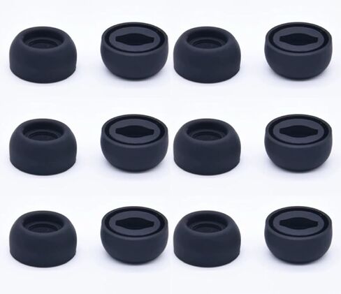 6 أزواج من رؤوس الأذن السيليكون لسماعات Samsung Galaxy Buds Pro، 3 أحجام بديلة من أطراف الأذن المضادة للانزلاق مع شبكة حماية من الغبار لـ Galaxy Buds Pro، زعانف أذن مرنة SM-R190 في علبة الشحن - أسود in Kuwait
