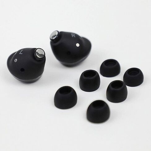 6 أزواج من رؤوس الأذن السيليكون لسماعات Samsung Galaxy Buds Pro، 3 أحجام بديلة من أطراف الأذن المضادة للانزلاق مع شبكة حماية من الغبار لـ Galaxy Buds Pro، زعانف أذن مرنة SM-R190 في علبة الشحن - أسود in Kuwait