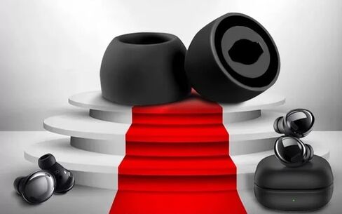 6 أزواج من رؤوس الأذن السيليكون لسماعات Samsung Galaxy Buds Pro، 3 أحجام بديلة من أطراف الأذن المضادة للانزلاق مع شبكة حماية من الغبار لـ Galaxy Buds Pro، زعانف أذن مرنة SM-R190 في علبة الشحن - أسود in Kuwait