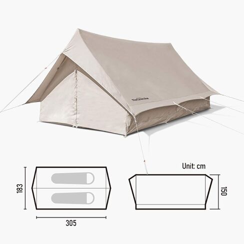 Naturehike Cotton Retro Tent Outdoor Glamping Camping Cabin Tent (Extend 5.6) in Saudi Arabia
