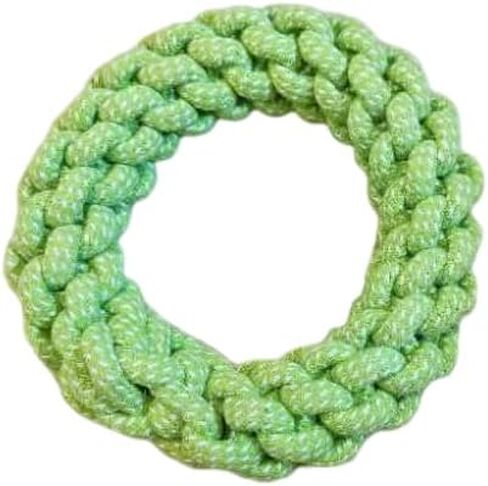 Dog Rope Ring Toy,Dog Chew Toy,Dog Training Toy,Dog Exercise Toy,Made by Material for Protecting Teeth, Dog Toy for Medium to Large Breed Dogs (Green) in Saudi Arabia