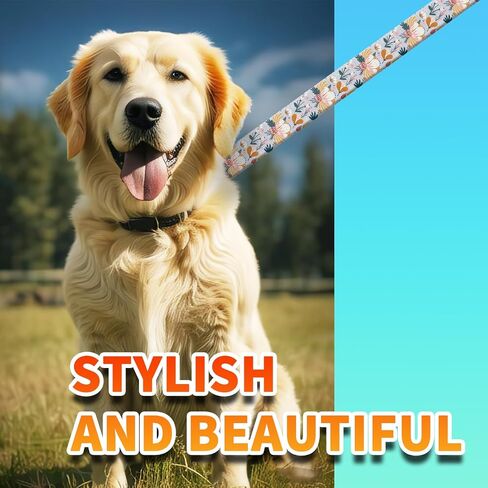 Dog Leash with Neoprene Handle, Dog Training Leash, 6FT Cute Durable Polyester Dog Leashes for Medium & Large Dogs Walking Boho Colorful Flower in Saudi Arabia