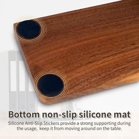 Wooden Keyboard Wrist Rest, Mechanical Gaming Keyboard Walnut Palm Rest, Full Size Ergonomic Design Wrist Pad for Typing Pain Relief, Non-Slip Palm Pad for office, gaming(17.32 Inches) in Saudi Arabia