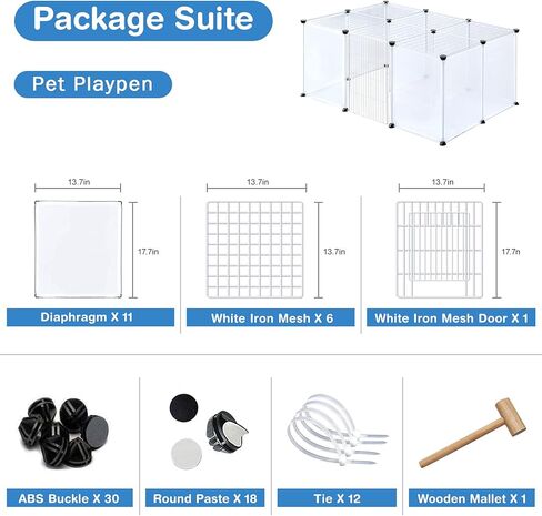 قفص لعب للحيوانات الصغيرة من طبقتين من بريان اند داني، قفص لعب محمول للحيوانات الاليفة داخل المنزل مع بابين للجراء والهامستر وخنزير غينيا والارانب - 28 لوحة، 43 انش × 27.5 انش × 27.5 انش in Kuwait