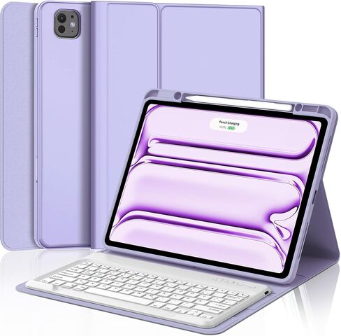 iPad Pro 13 inch Case 2024 with Keyboard, Smart Folio Cover with Upper Pencil Holder for iPad Pro 13-inch M4, Rechargeable, Magnetic Detachable Bluetooth Keyboard for iPad Pro 7th Gen 13inch, Black in Saudi Arabia