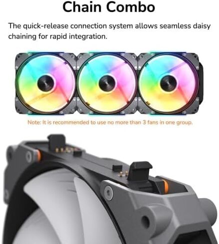 Cougar APOLAR 120 ARGB Fan Daisy Chain Design with Tool-Free connectivity, HDB hydrodynamic Bearings, PWM Control, Q-Stop - Quiet Stop - dampening System & Silent-Stream (3, White, 120) in Saudi Arabia