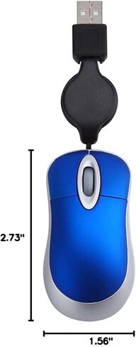 Hemobllo 3 Pack Mini USB Mouse Retractable Wired Computer Mouse with 1000 Dpi Optical Sensor 3-Way Scroll Wheel Portable Notebook for Desktop and Laptop Use in Saudi Arabia