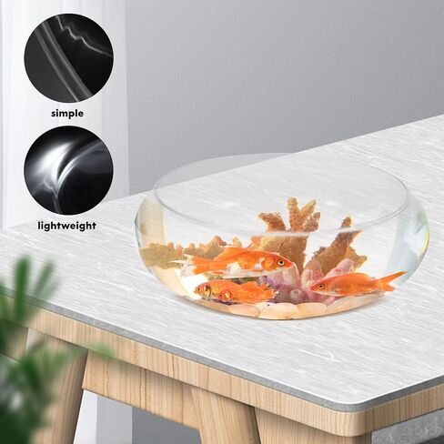 SUPVOX Glass Fish Bowl Clear Aquarium Bowl Hydroponic Planter Pot Round Nursery Container Wide Mouth Flower Vase Succulent Bonsai Pot for Home Garden in Saudi Arabia