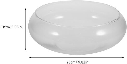 SUPVOX Glass Fish Bowl Clear Aquarium Bowl Hydroponic Planter Pot Round Nursery Container Wide Mouth Flower Vase Succulent Bonsai Pot for Home Garden in Saudi Arabia