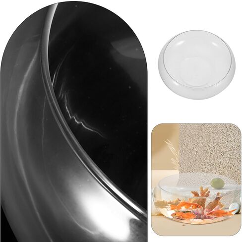 SUPVOX Glass Fish Bowl Clear Aquarium Bowl Hydroponic Planter Pot Round Nursery Container Wide Mouth Flower Vase Succulent Bonsai Pot for Home Garden in Saudi Arabia