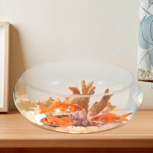 SUPVOX Glass Fish Bowl Clear Aquarium Bowl Hydroponic Planter Pot Round Nursery Container Wide Mouth Flower Vase Succulent Bonsai Pot for Home Garden in Saudi Arabia