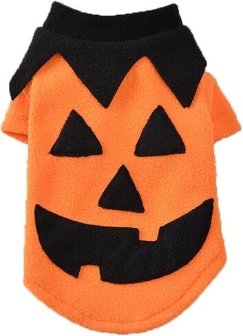 Dog Sweaters Dog Pumpkin Sweatshirt Cute Fleece Shirts Puppy Clothes Cat Warm Soft Outfits for Small Dogs vszga Orange Medium in Saudi Arabia