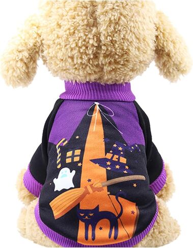 Dog Sweaters Dog Pumpkin Sweatshirt Cute Fleece Shirts Puppy Clothes Cat Warm Soft Outfits for Small Dogs vszga Orange Medium in Saudi Arabia