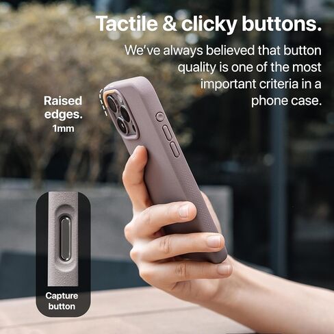 TineeOwl for iPhone 16 Pro Max Magnetic Case, Compatible with MagSafe, TPU, Minimalist, Slim/Thin, Grippy, Microfiber Lining, Rounded Action Button - Dune Series (Almost Black, iPhone 16 Pro Max) in Saudi Arabia