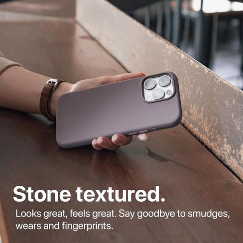 TineeOwl for iPhone 16 Pro Max Magnetic Case, Compatible with MagSafe, TPU, Minimalist, Slim/Thin, Grippy, Microfiber Lining, Rounded Action Button - Dune Series (Almost Black, iPhone 16 Pro Max) in Saudi Arabia