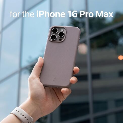 TineeOwl for iPhone 16 Pro Max Magnetic Case, Compatible with MagSafe, TPU, Minimalist, Slim/Thin, Grippy, Microfiber Lining, Rounded Action Button - Dune Series (Almost Black, iPhone 16 Pro Max) in Saudi Arabia