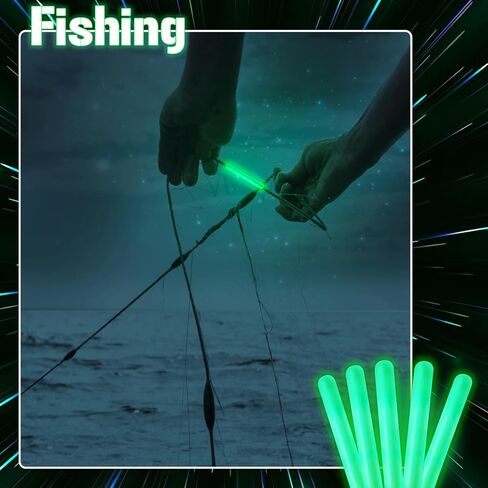 Jenaai 500 Pcs Fishing Glow Sticks Bulk for Bobbers Mini Glow Stick Rod Tip for Fishing Poles Small Glow Sticks for Night Fish Easter Eggs Easter Basket Stuffer(1.5 Inch,Green) in Kuwait