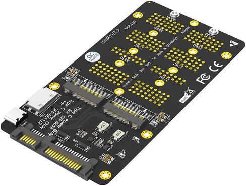 2 في 1 كومبو M.2(NGFF) NVMe SSD/SATA-Bus SSD إلى SFF-8611/8612 ومحول SATA in Saudi Arabia