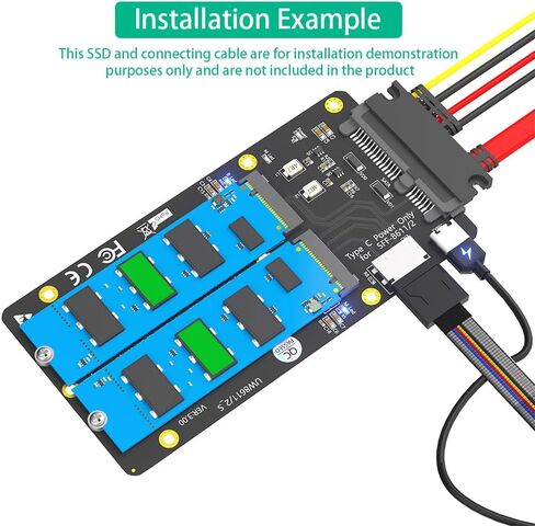 2 في 1 كومبو M.2(NGFF) NVMe SSD/SATA-Bus SSD إلى SFF-8611/8612 ومحول SATA in Saudi Arabia