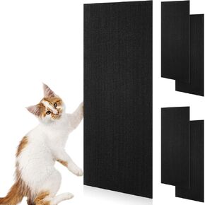 5 Pcs Cat Scratch Mat 23.6" x 11.8" Self Adhesive Cat Carpet Cat Scratch Wall Protector Cat Scratching Post Carpet for Cat Tree Furniture Couch Corner Indoor Sofa Protection Replacement