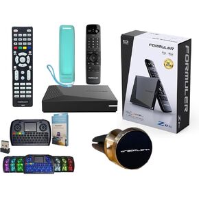 Formuler Z11 Pro Android 11 2GB Ram 16GB ROM 4K with Universal Bluetooth Voice Remote Control BT1 & Case Cover + Extra 7 Colour Wireless Keyboard + Extra Luminous Remote + Extra Magnetic Mount