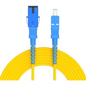 6Meters 20ft SC to SC Single-Mode Fiber Optic Cable with a SC Coupler OS2 Jumper Optical Patch Cord Simplex 9/125um