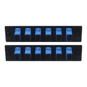 Xunsomten-2pcs 6 Fiber SC to SC UPC Singlemode Fiber Patch Panel with 6 SC/SC UPC Single Mode Fiber Coupler Adapter Connectors