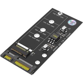 M.2 NGFF SATA SSD to SATA Adapter Card, Supports 2280/2260/2242/2230 mm, Up to 6 Gbps Transfer Rate