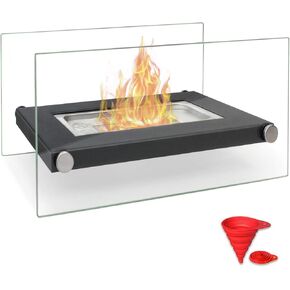 BRIAN & DANY Tabletop Portable Ethanol Fireplace for Indoor/Outdoor