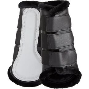 HORZE Luminox Reflective Brushing Boots - Black - Horse