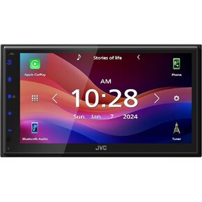 JVC KW-M595BT Digital Car Stereo (50W x 6-Ch), Apple CarPlay & Android Auto Compatible, Bluetooth-Enabled Head Unit with 6.8" LCD Display, Single DIN Touchscreen Car Stereo with USB Mirroring in Kuwait